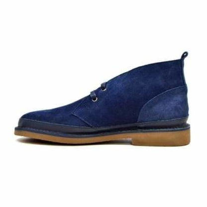BritiSh WAlkers Cambridge Men’s Navy Blue Leather & Suede Chukka Boots – Handcrafted Elegance With a Bold Modern British Edge Shoes by British Walkers – Don't Panic Shoes
