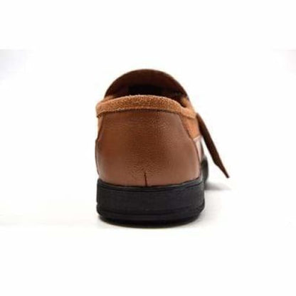 British Walkers Canterbury Men's Tan Leather And Suede Slip On Shoes by British Walkers – Don't Panic Shoes