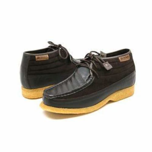 BritiSh Walkers Castle – Brown Suede & Leather Men’s ¾ Lace - Up Shoe | Two - Tone Heritage Craft With Everyday Refined Style Shoes by British Walkers – Don't Panic Shoes