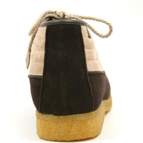 BritiSh Walkers Castle Men’s Beige & Brown Suede Three - Quarter Lace - Up Shoes – Handcrafted Dual - Tone Classic With Timeless British Style Shoes by British Walkers – Don't Panic Shoes