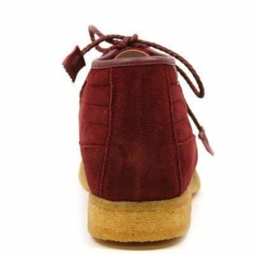 BritiSh Walkers Castle Men’s Burgundy Suede Three - Quarter Lace - Up Shoes – Handcrafted Heritage Classic With Crepe Sole Comfort Shoes by British Walkers – Don't Panic Shoes