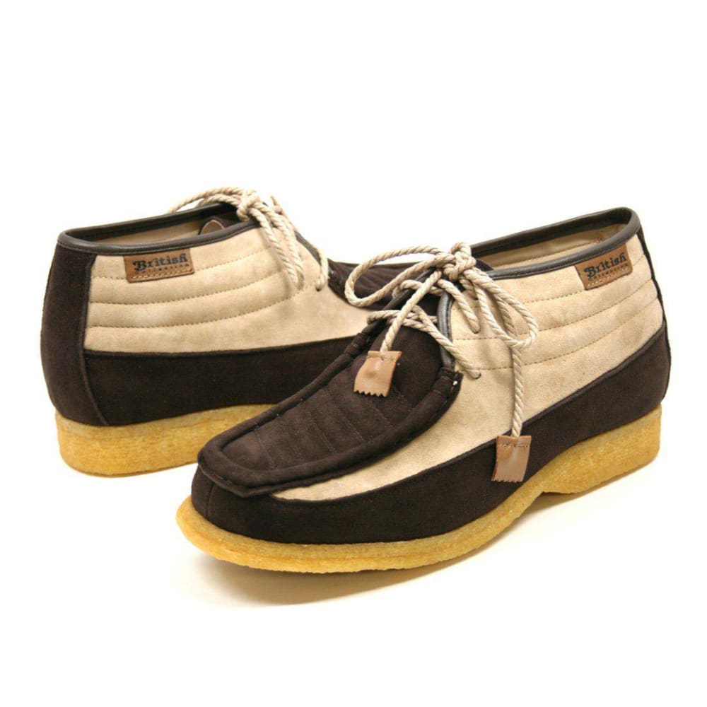 BritiSh Walkers Castle Men’s Leather & Suede Three - Quarter Lace - Up Shoes – HAndcrafted Heritage Blend Of Classic Style and Modern Comfort Shoes by British Walkers – Don't Panic Shoes