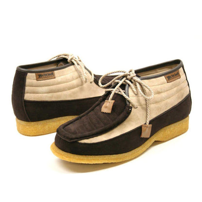BritiSh Walkers Castle Men’s Leather & Suede Three - Quarter Lace - Up Shoes – HAndcrafted Heritage Blend Of Classic Style and Modern Comfort Shoes by British Walkers – Don't Panic Shoes