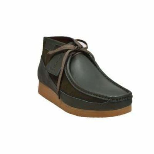 British Walkers New Castle Wallabee Boots Men's Green Leather and Suede
