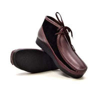 Thumbnail for British Walkers New Castle Wallabee Boots Men’s Plum Leather