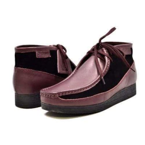 British Walkers New Castle Wallabee Boots Men’s Plum Leather