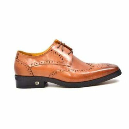 British Walkers Charles Men's Cognac Leather Wing Tips Shoes by British Walkers – Don't Panic Shoes