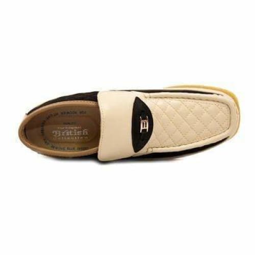 British Walkers Checkers Men's Beige And Brown Suede Slip Ons Shoes by British Walkers – Don't Panic Shoes