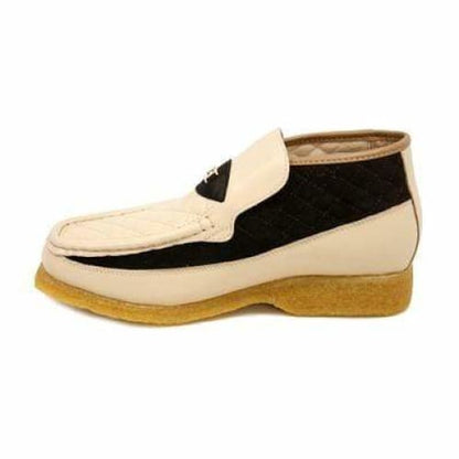 British Walkers Checkers Men's Beige And Brown Suede Slip Ons Shoes by British Walkers – Don't Panic Shoes