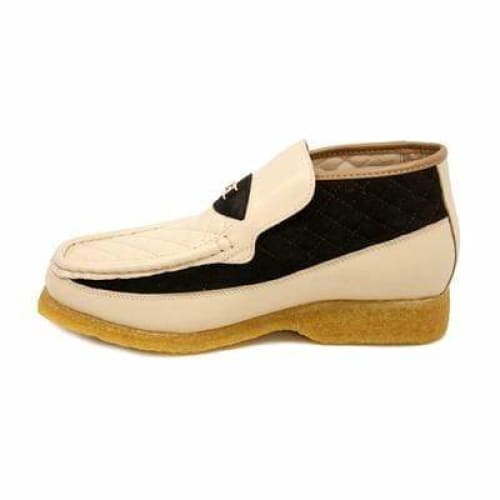British Walkers Checkers Men's Beige And Brown Suede Slip Ons Shoes by British Walkers – Don't Panic Shoes