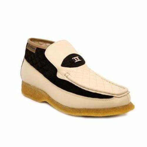 British Walkers Checkers Men's Beige And Brown Suede Slip Ons Shoes by British Walkers – Don't Panic Shoes