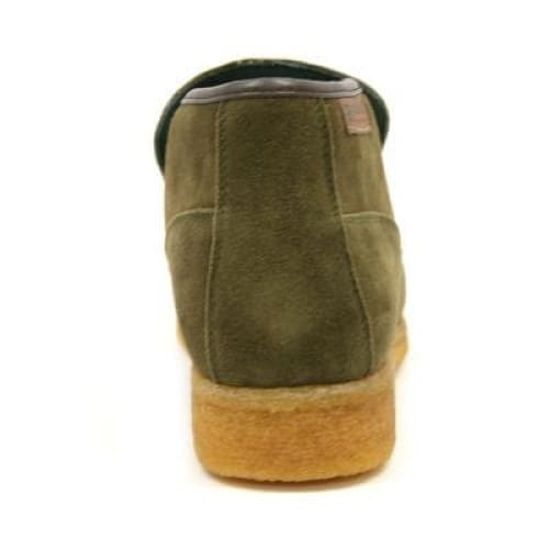 British Walkers Checkers Men's Olive Green Suede Slip Ons Shoes by British Walkers – Don't Panic Shoes