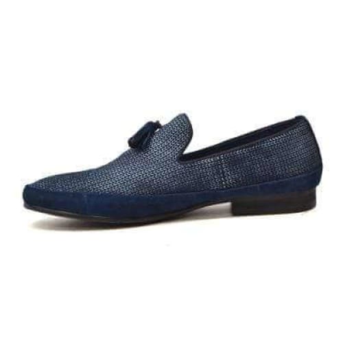 British Walkers Chris Men’s Blue Burnished Leather Loafers