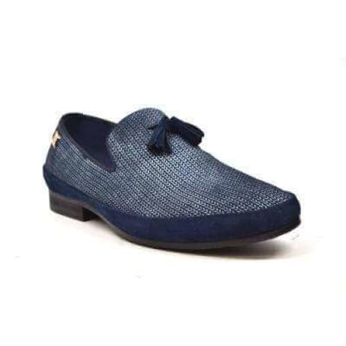 British Walkers Chris Men’s Blue Burnished Leather Loafers
