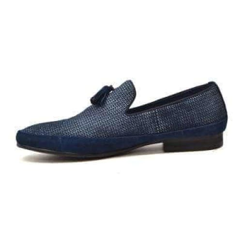 British Walkers Chris Men's Blue Burnished Leather Loafers Shoes by British Walkers – Don't Panic Shoes