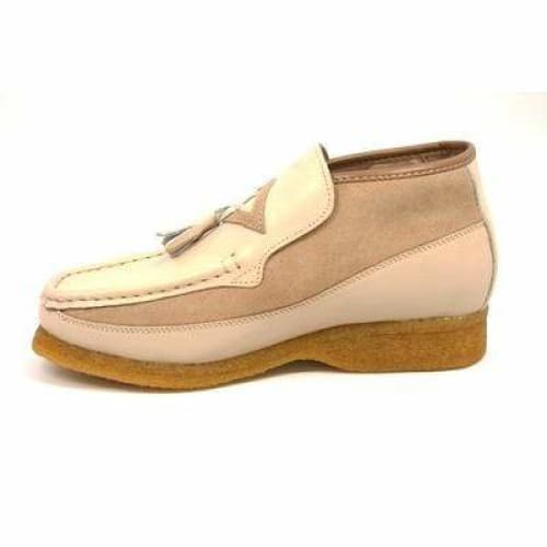 British Walkers Classic Men's Beige Leather And Suede Slip On Shoes by British Walkers – Don't Panic Shoes