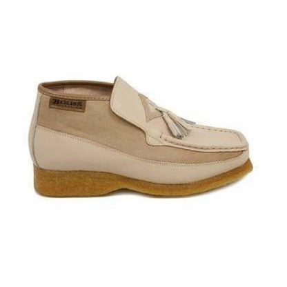 British Walkers Classic Men's Beige Leather And Suede Slip On Shoes by British Walkers – Don't Panic Shoes