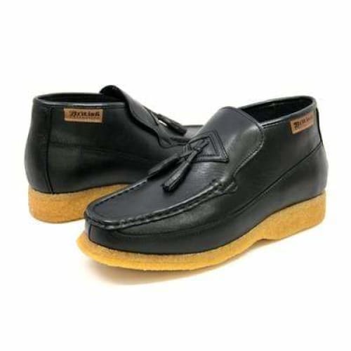British Walkers Classic Men's Black Leather Slip On Ankle Boots