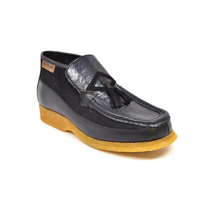 British Walkers Classic Men's Black Snake Leather Custom Slip On Shoes by British Walkers – Don't Panic Shoes
