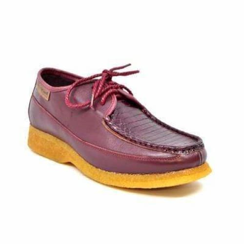 British Walkers Crown 2 Men's Burgundy Premium Snake Leather Crepe Sole Shoes by British Walkers – Don't Panic Shoes