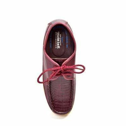 British Walkers Crown 2 Men's Burgundy Premium Snake Leather Crepe Sole Shoes by British Walkers – Don't Panic Shoes