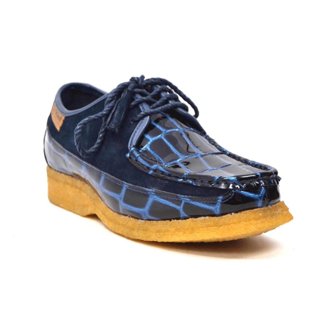 British Walkers Crown Croc Men's Crocodile Leather And Suede Crepe Soled Lace Up Shoes Shoes by British Walkers – Don't Panic Shoes