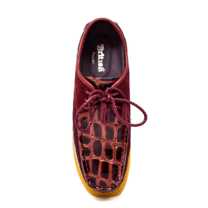 British Walkers Crown Croc Men's Crocodile Leather And Suede Crepe Soled Lace Up Shoes Shoes by British Walkers – Don't Panic Shoes