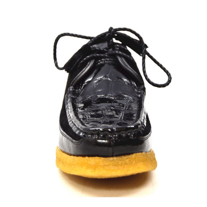 British Walkers Crown Croc Men's Crocodile Leather And Suede Crepe Soled Lace Up Shoes Shoes by British Walkers – Don't Panic Shoes