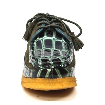 British Walkers Crown Croc Men's Crocodile Leather And Suede Crepe Soled Lace Up Shoes Shoes by British Walkers – Don't Panic Shoes