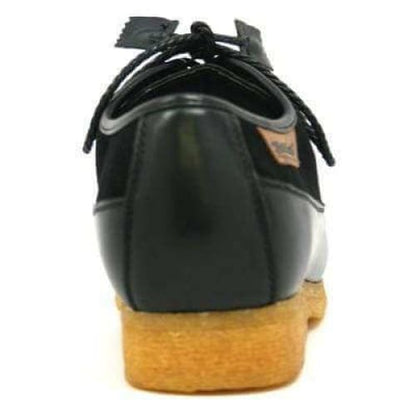 British Walkers Crown Men's Black Leather And Suede Crepe Sole Shoes by British Walkers – Don't Panic Shoes