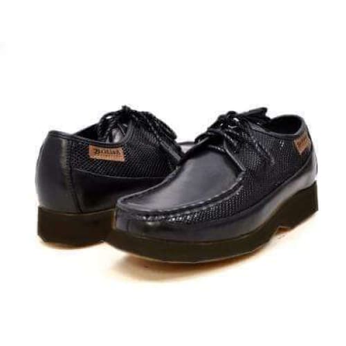 British Walkers Crown Men’s Black Leather And Pattern