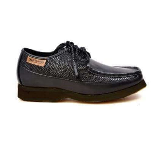 British Walkers Crown Men’s Black Leather And Pattern