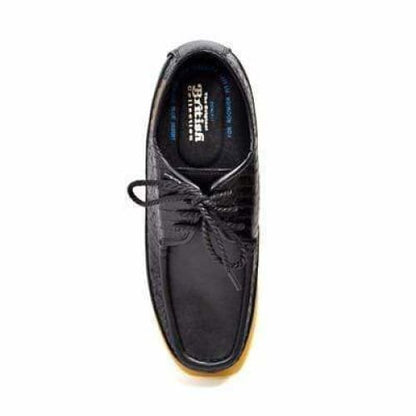 British Walkers Crown Men's Black Snake Leather Crepe Sole Oxfords Shoes by British Walkers – Don't Panic Shoes