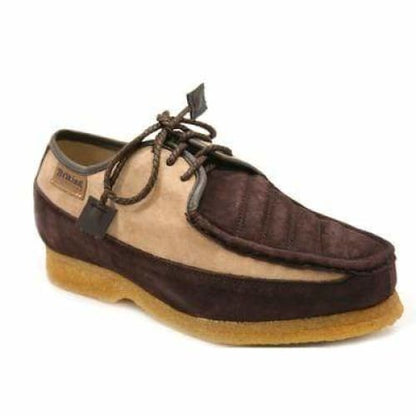 British Walkers Crown Men's Brown And Beige Suede Crepe Sole Low Top Shoes Shoes by British Walkers – Don't Panic Shoes