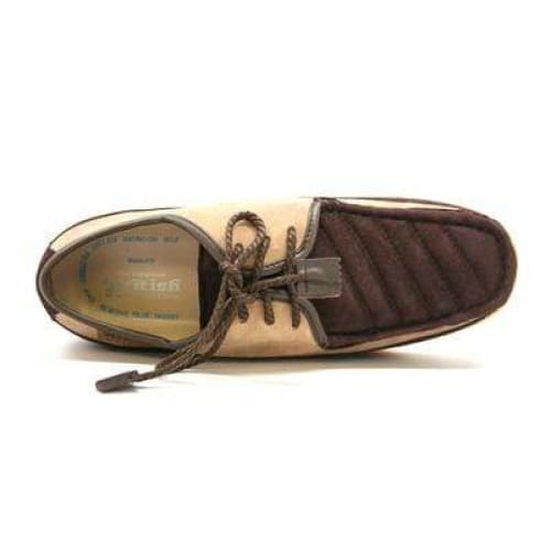 British Walkers Crown Men's Brown And Beige Suede Crepe Sole Low Top Shoes Shoes by British Walkers – Don't Panic Shoes