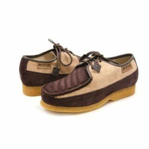 British Walkers Crown Men's Brown And Beige Suede Crepe Sole Low Top Shoes Shoes by British Walkers – Don't Panic Shoes