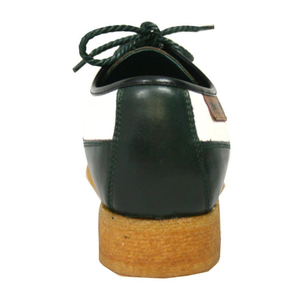 British Walkers Crown Men's Dark Green And White Snake Skin Oxfords Shoes by British Walkers – Don't Panic Shoes