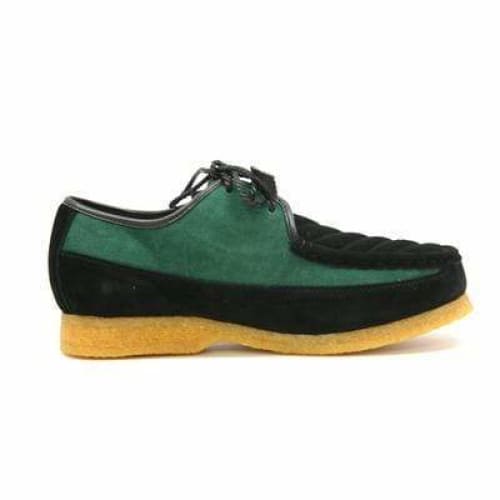 British Walkers Crown Men's Green And Black Suede Crepe Sole Shoes by British Walkers – Don't Panic Shoes