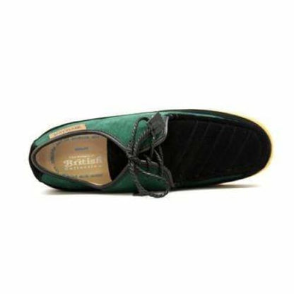 British Walkers Crown Men's Green And Black Suede Crepe Sole Shoes by British Walkers – Don't Panic Shoes