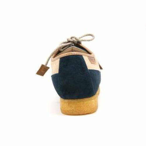British Walkers Crown Men's Navy And Beige Suede Crepe Sole Low Top Shoes Shoes by British Walkers – Don't Panic Shoes