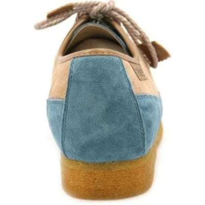 British Walkers Crown Men's Powder Blue And Beige Suede Crepe Sole Low Top Shoes Shoes by British Walkers – Don't Panic Shoes