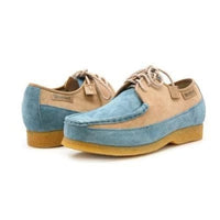 Thumbnail for British Walkers Crown Men’s Powder Blue And Beige Suede