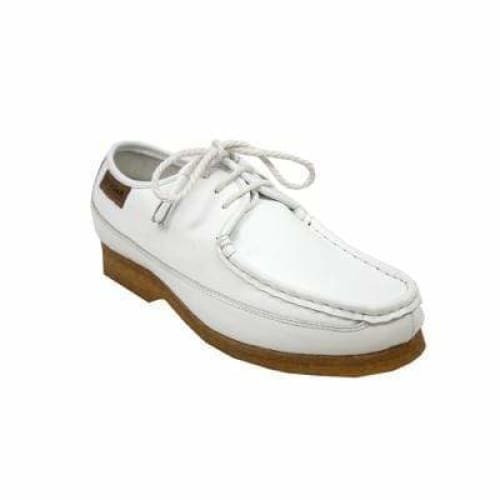 British Walkers Crown Men's White Leather Shoes by British Walkers – Don't Panic Shoes
