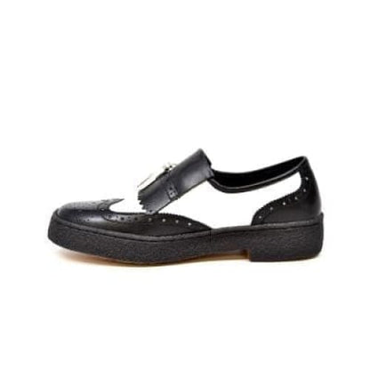 British Walkers Detroit Men's Black And White Leather Oxfords Shoes by British Walkers – Don't Panic Shoes