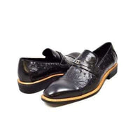 Thumbnail for British Walkers Dolche Men’s Black Leather Loafers