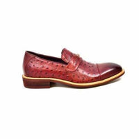 Thumbnail for British Walkers Dolche Men’s Burgundy Red Leather Loafers