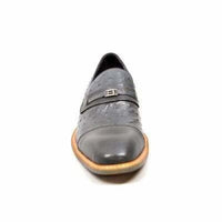 Thumbnail for British Walkers Dolche Men’s Gray Leather Loafers