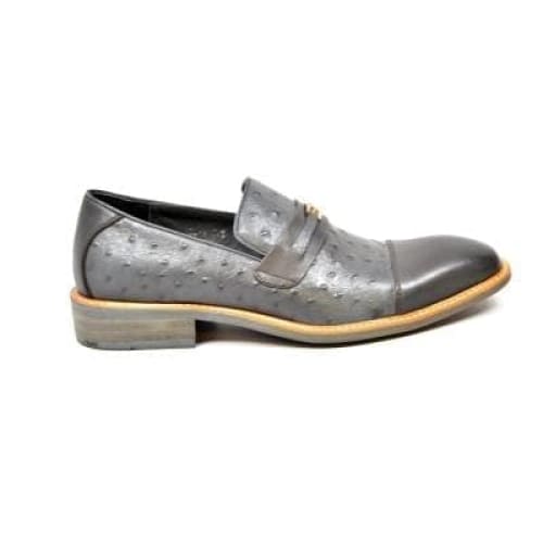 British Walkers Dolche Men's Gray Leather Loafers Shoes by British Walkers – Don't Panic Shoes