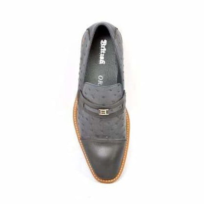 British Walkers Dolche Men's Gray Leather Loafers Shoes by British Walkers – Don't Panic Shoes