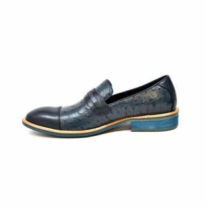 British Walkers Dolche Men's Navy Blue Leather Loafers Shoes by British Walkers – Don't Panic Shoes